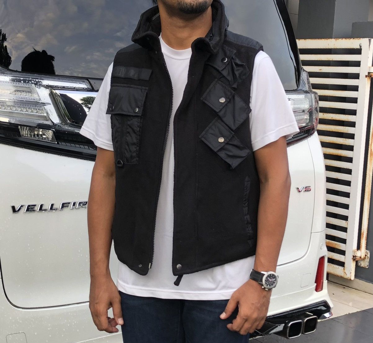 Japanese Brand P.D.W Thermolite Multi Pocket Tactical Fleece Vest Jacket Size US L / EU 52-54 / 3 - 7 Thumbnail