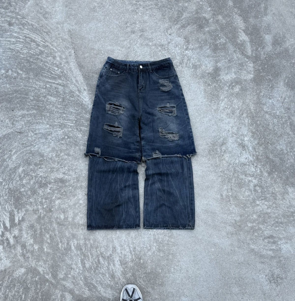 Other Vintage y2k streetwear swag track wide custom buggy jeans Size US 34 / EU 50 - 3 Thumbnail
