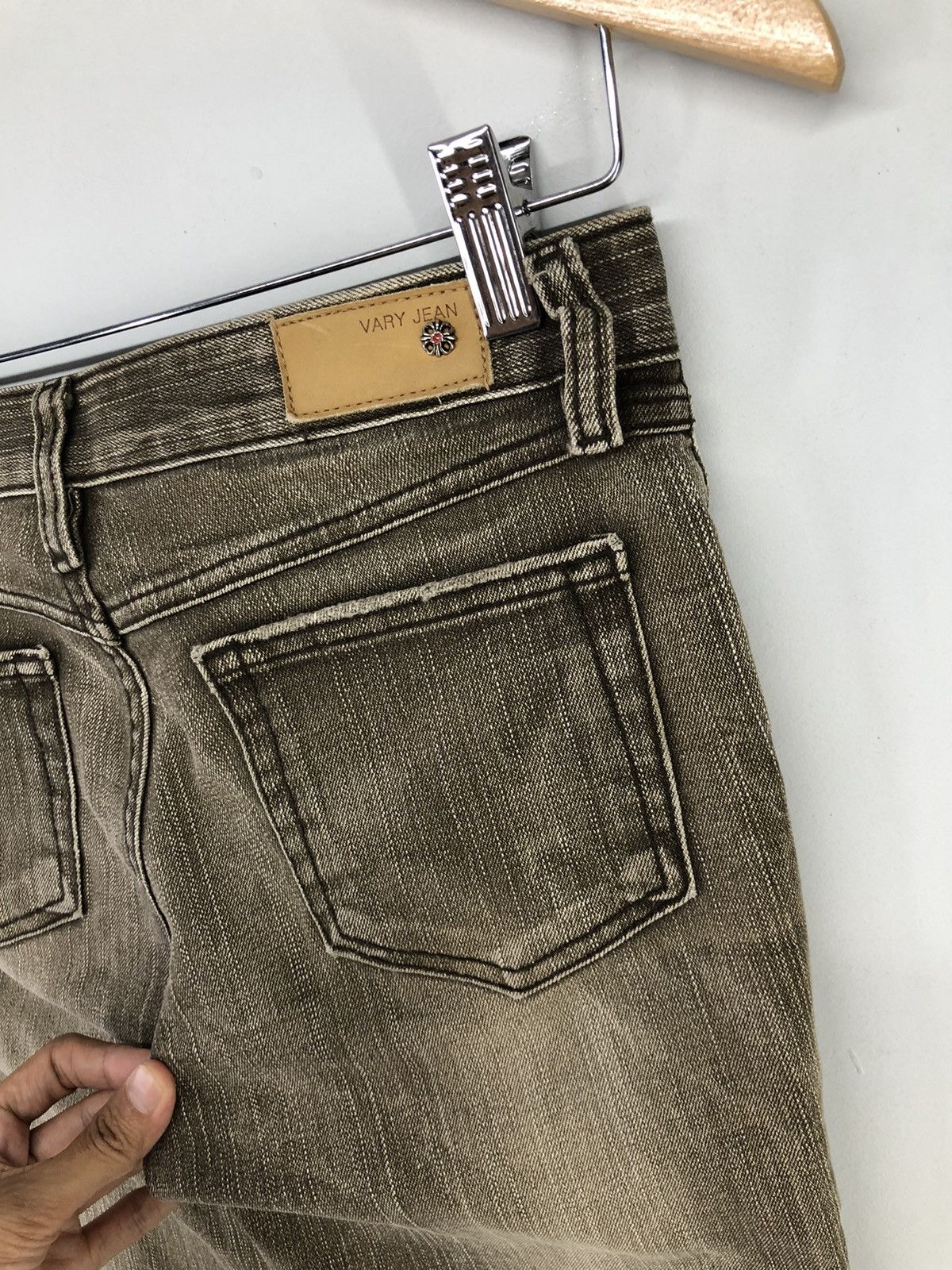 Japanese Brand Vintage Pavarotti Vary Jean Faded Brown Flare Bootcut Jeans Size 27" / US 4 / IT 40 - 18 Thumbnail