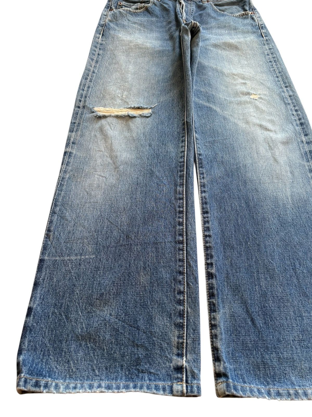 Levi's Vintage 90s Levis 503B Selvedge Mud Wash Distress Baggy Jean Size US 32 / EU 48 - 6 Thumbnail