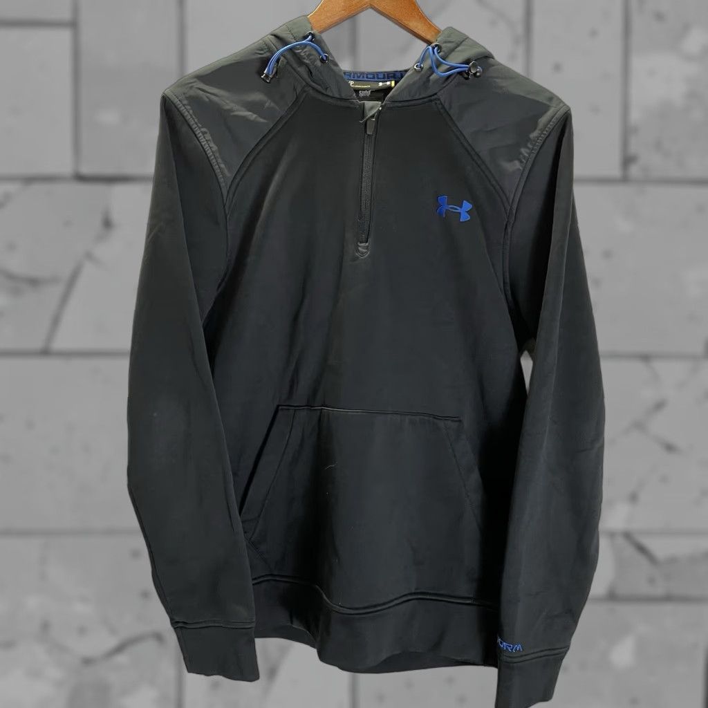 Under Armour Under Armour Hoodie Mens Size S Black Half-Zip Hooded Pullover Zip Closure Pullover Hooded Sweatshirt Size US S / EU 44-46 / 1 - 1 Thumbnail