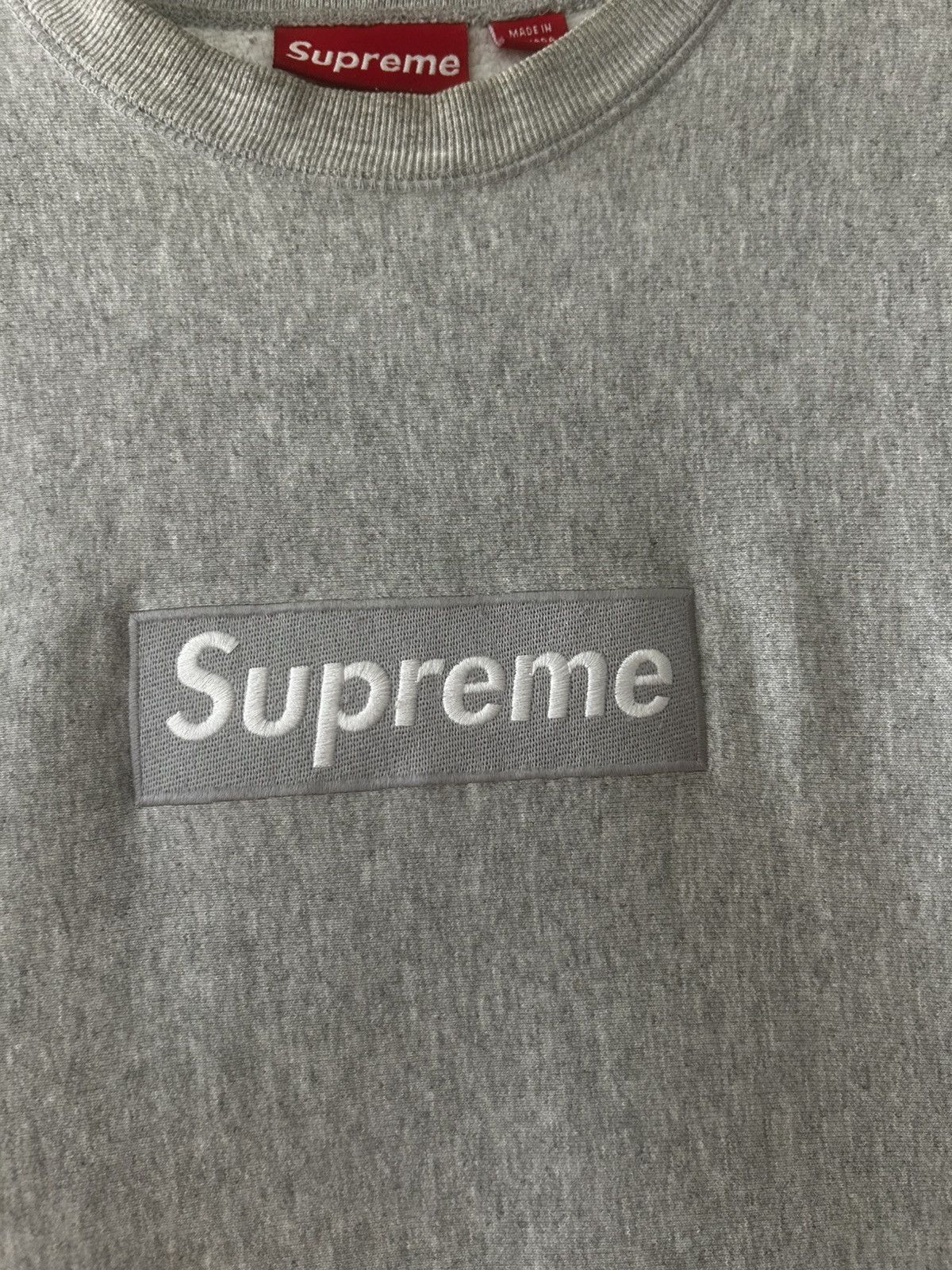 Supreme Supreme 2003 Silver on Grey Box Logo Size US L / EU 52-54 / 3 - 2 Thumbnail