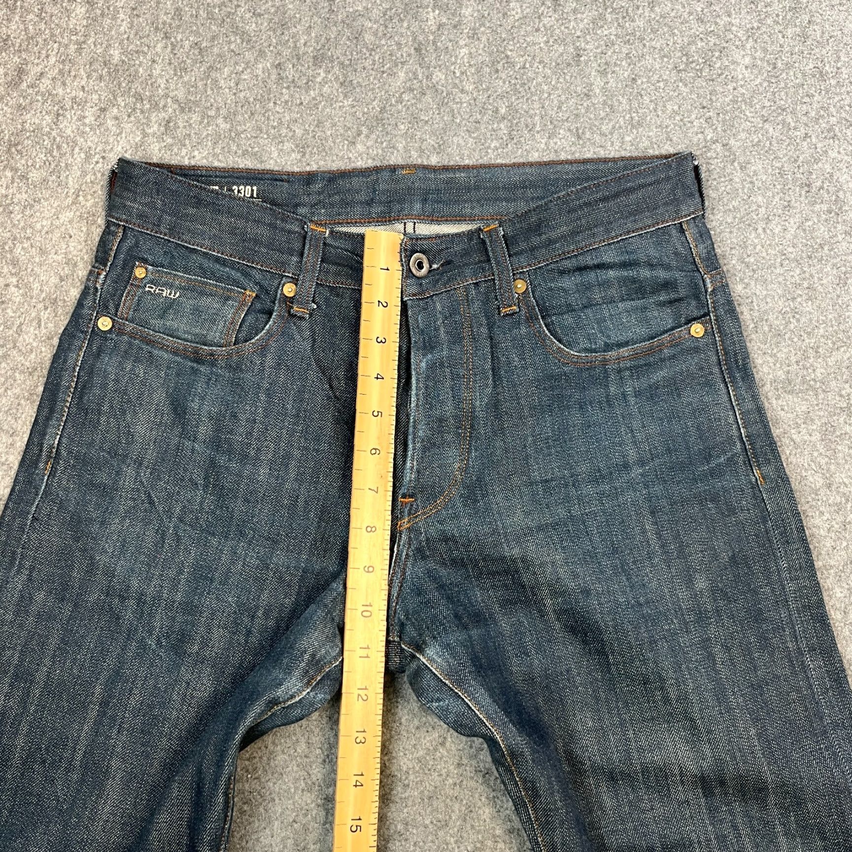 G-Star G Star Jeans Regular Tapered 32 30 Dark Wash Blue Chambray 100% Cotton Men Regular Jeans Size US 32 / EU 48 - 5 Thumbnail