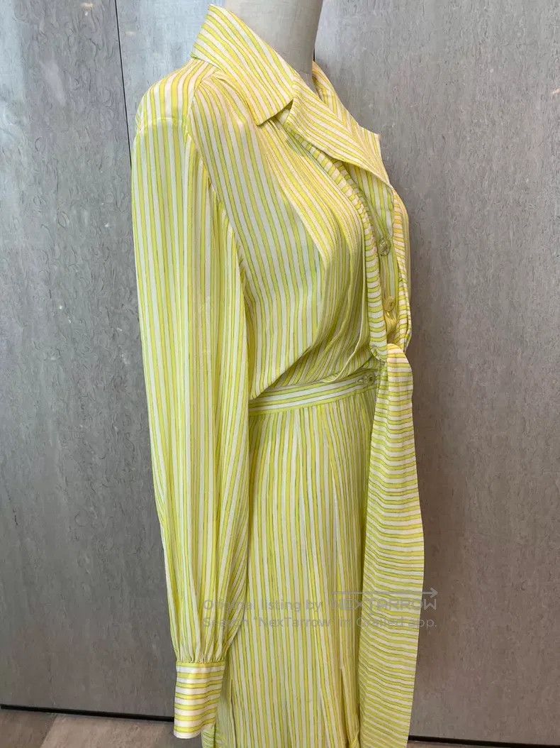 Chanel Chanel Lemon yellow striped dress Size XXS / US 00 / IT 34 - 6 Thumbnail