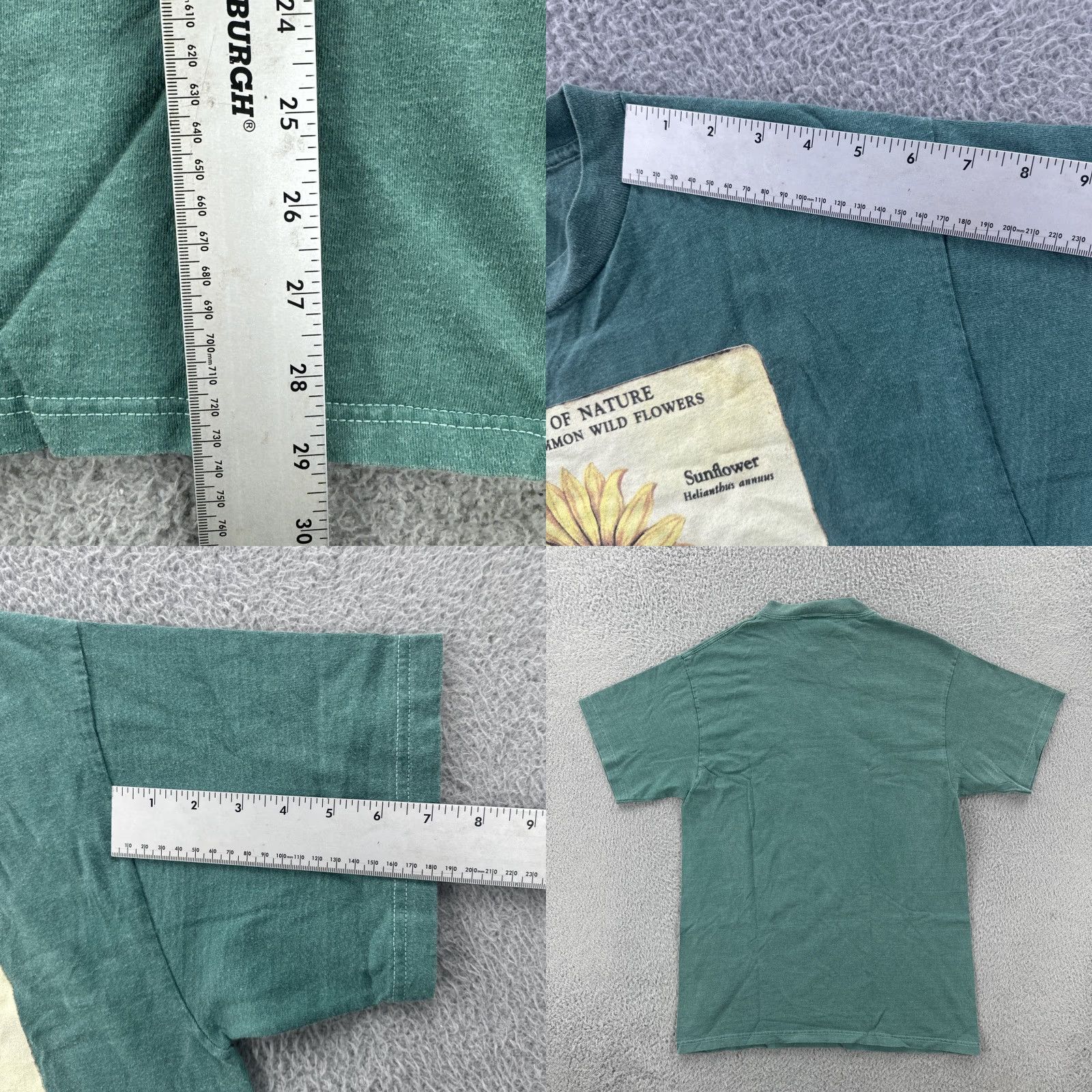 Sunflower VINTAGE Packing Crate Classics T-Shirt Green 90s Sunflower Graphic Print Large L Men Crew Neck Short Sleeve Graphic Print Mens Size US L / EU 52-54 / 3 - 9 Thumbnail