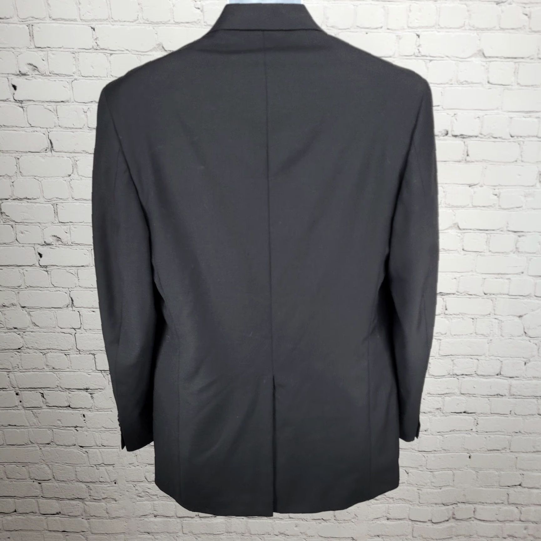 Ralph Lauren Lauren Ralph Lauren Black 100% Wool 2 Button Notch Vented Blazer 41L Men Size 42R - 2 Thumbnail