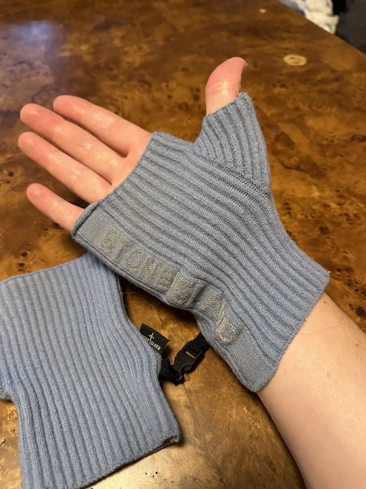 Stone Island Blue Stone Island Gloves Size ONE SIZE - 2 Thumbnail