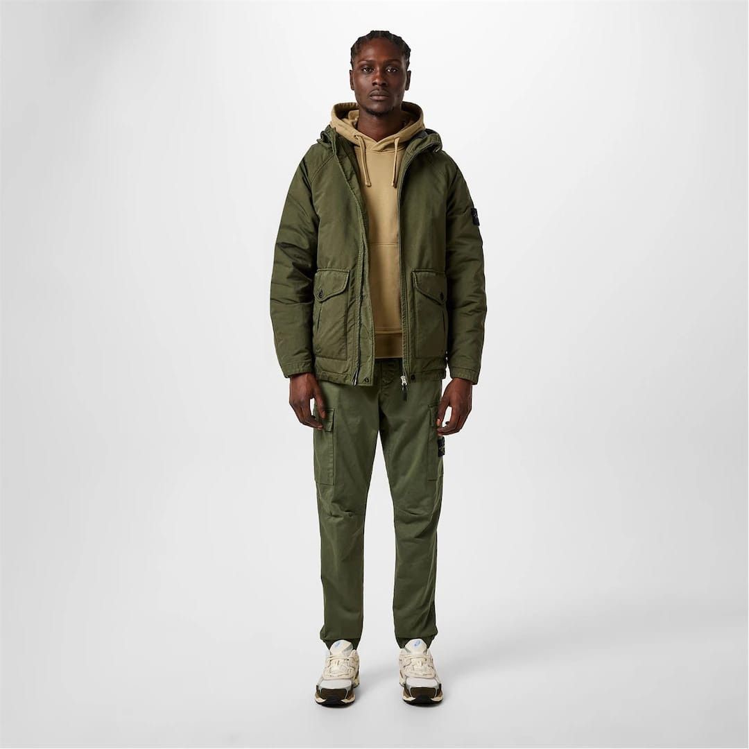 Stone Island o1g2r1mq0526 Canvas Down Hooded Long Sleeve Field Jacket Size US S / EU 44-46 / 1 - 6 Thumbnail