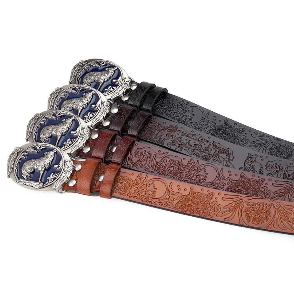 Designer New Design Vintage Belt Riveted Belts Menswear Accessories Size ONE SIZE - 4 Thumbnail