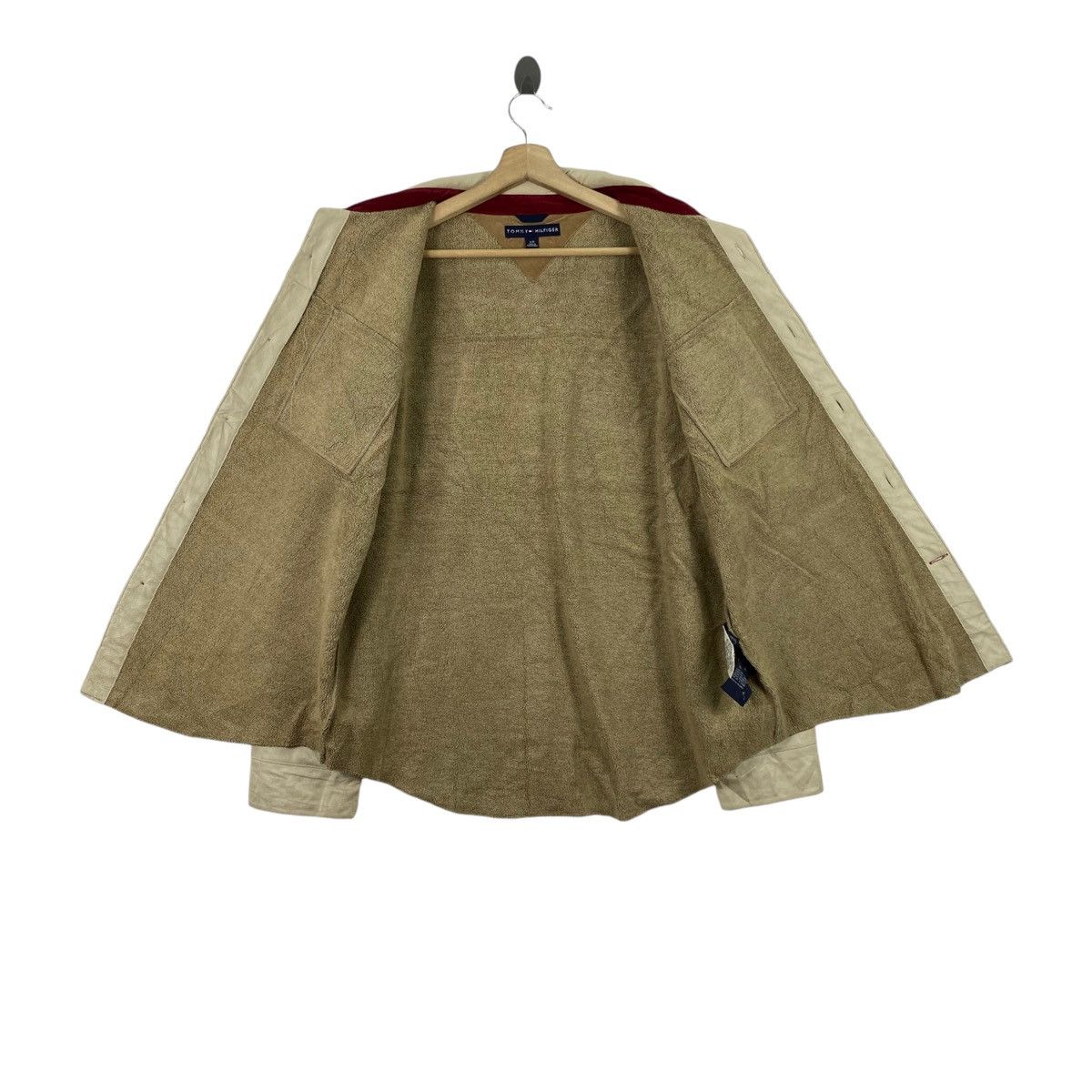Tommy Hilfiger Vintage TOMMY HILFIGER Sherpa Inside Button Up Cream Casual Size US L / EU 52-54 / 3 - 4 Thumbnail