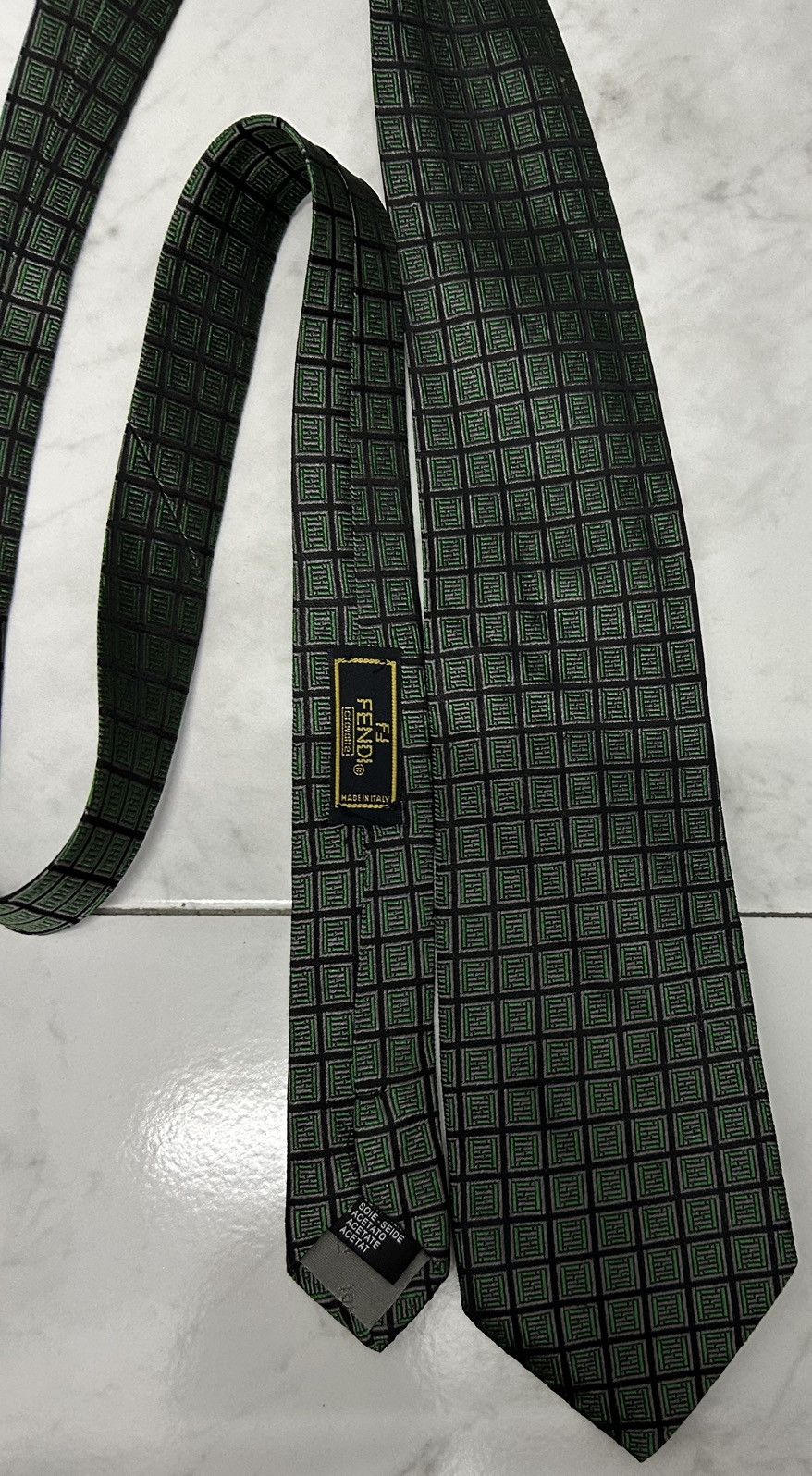 Fendi VINTAGE FENDI FF MONOGRAM TIE Size ONE SIZE - 2 Thumbnail