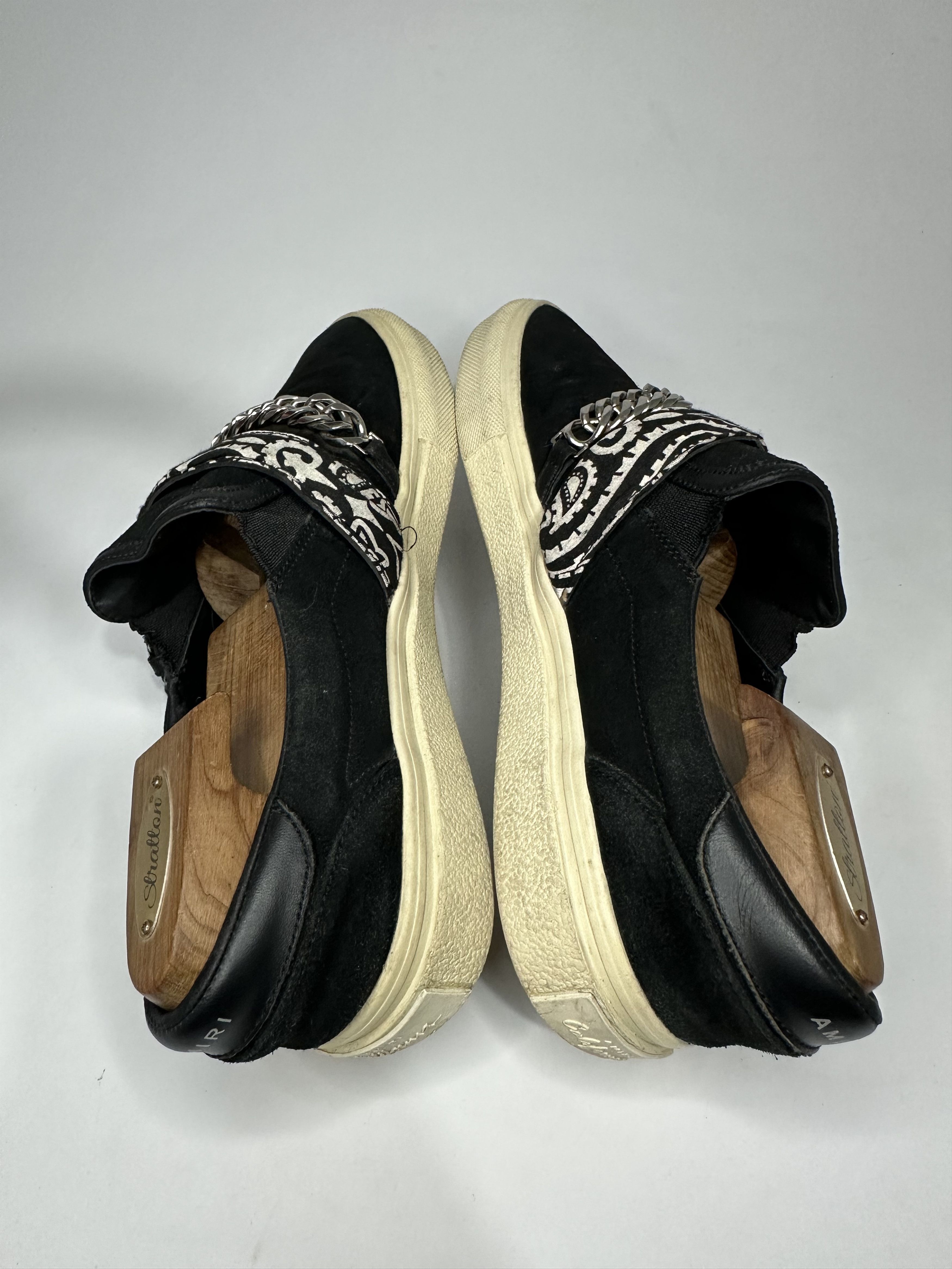 Amiri Amiri Bandana Buckle Chain Slip On Black Suede Sneakers Size US 10 / EU 43 - 4 Thumbnail