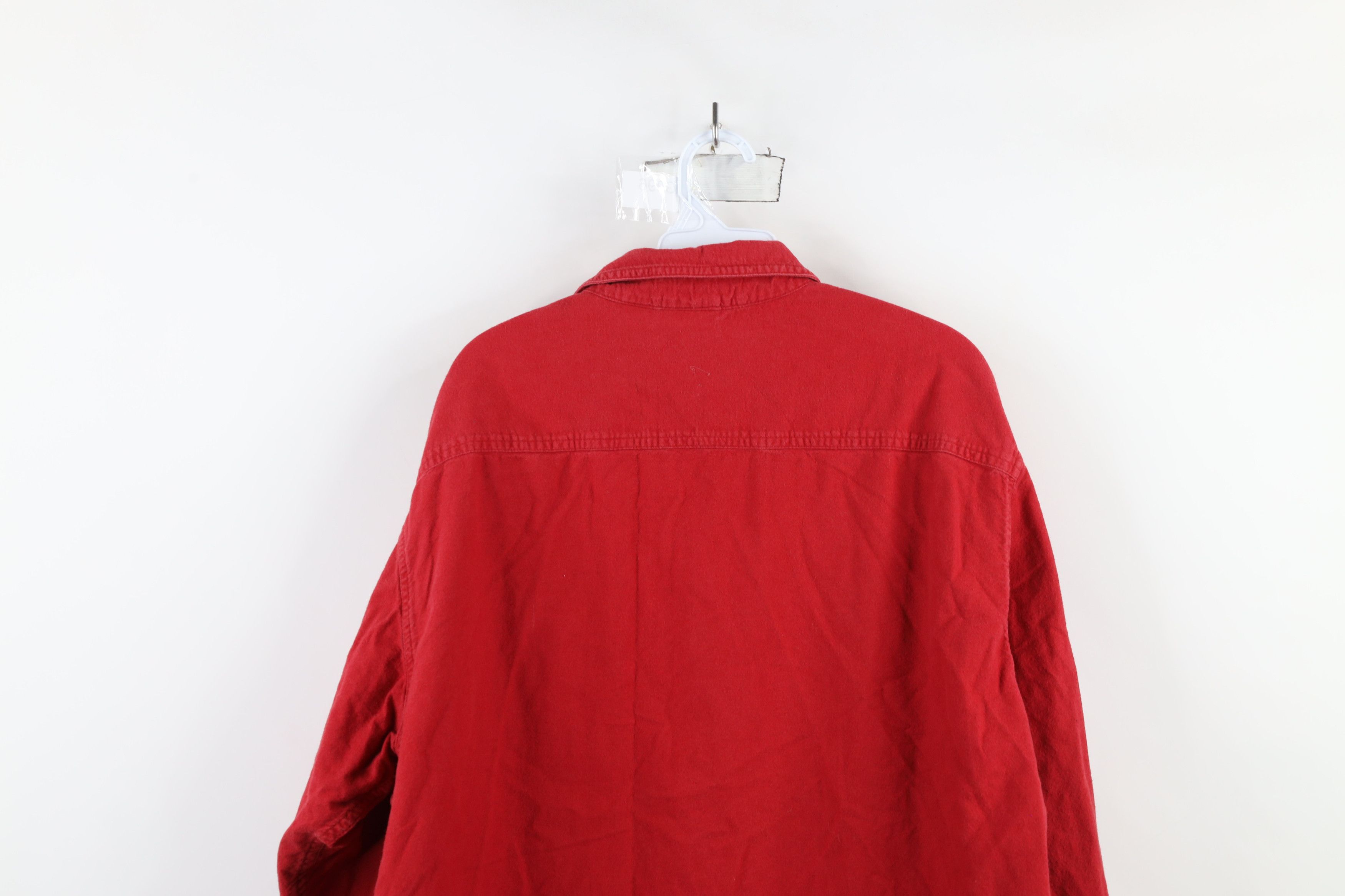 Vintage Vintage 90s Streetwear Cloth Collared Button Shirt Red Size US XL / EU 56 / 4 - 11 Thumbnail