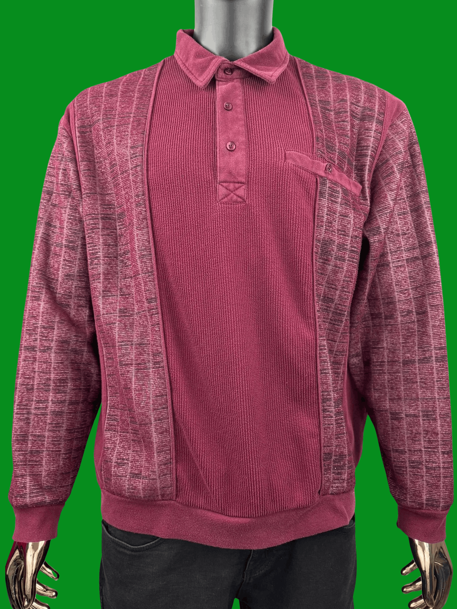 Other VTG Haband Casual Joe Men’s Long Sleeve – Burgundy/Maroon Size US XL / EU 56 / 4 - 3 Thumbnail