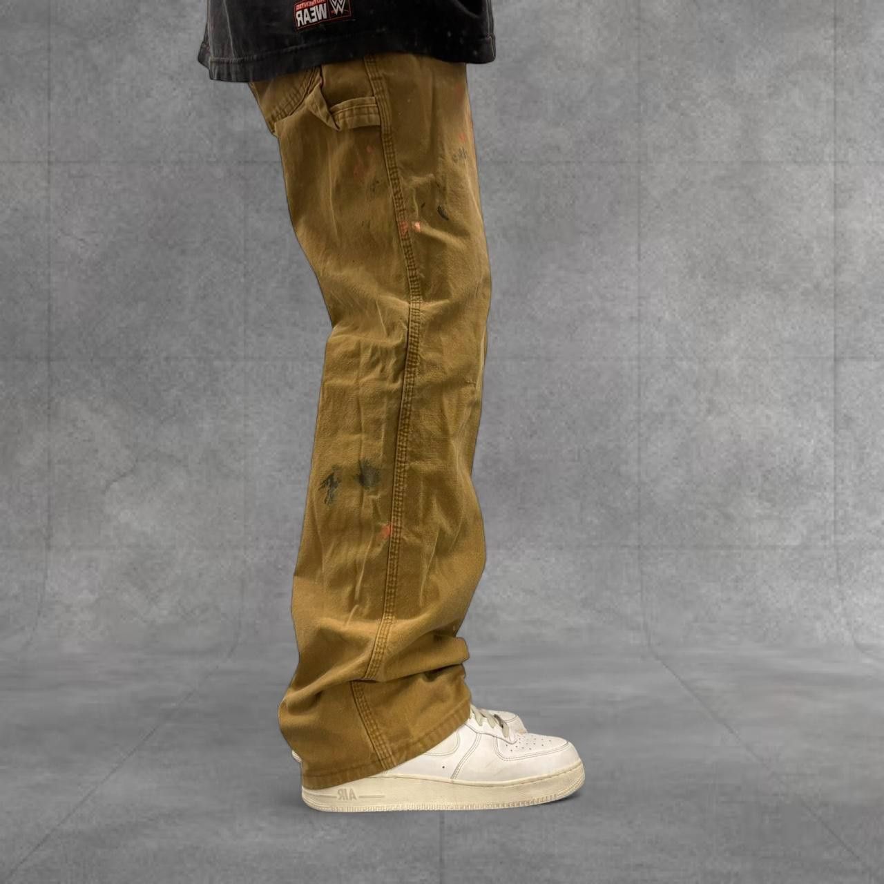 Dickies Crazy Vintage Y2K 2000s Grunge Baggy Brown Workwear Khaki Dickies Carpenter Pants! Size US 34 / EU 50 - 2 Thumbnail