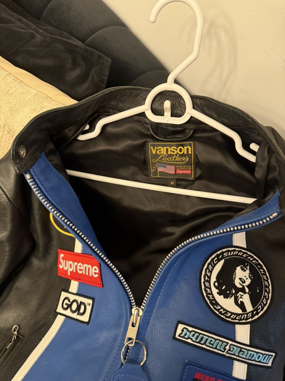 Supreme × Vanson Leathers Supreme Hysteric Glamour Vanson Leather Jacket Size MEDIUM Size US M / EU 48-50 / 2 - 11 Thumbnail
