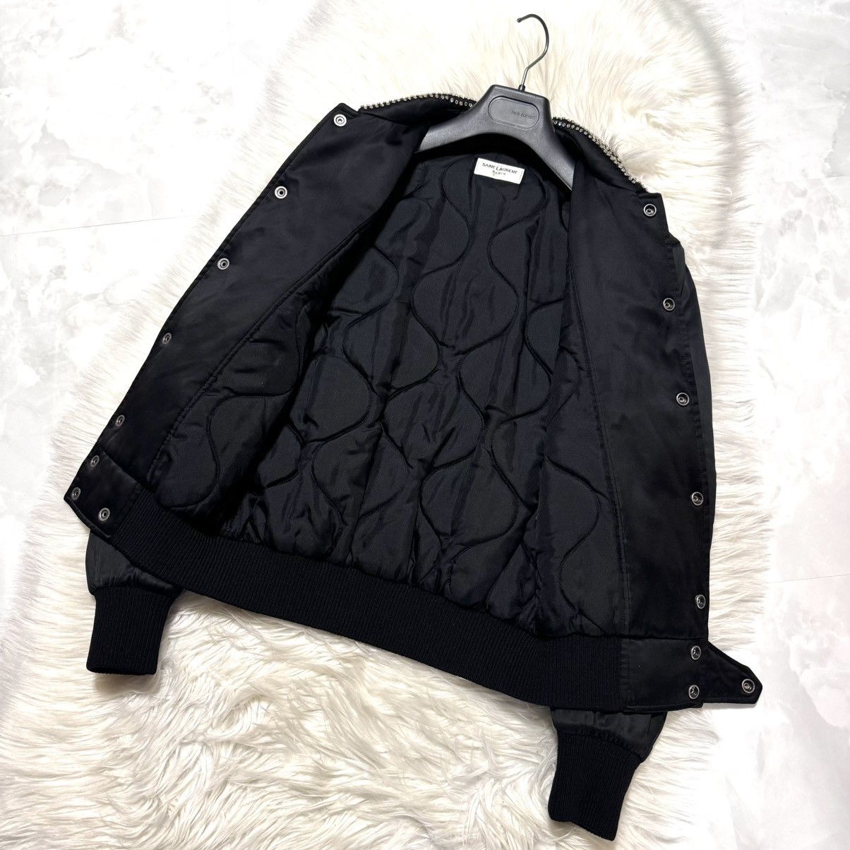 Saint Laurent Paris Saint Laurent Paris Je t'aime crystal teddy bomber jacket Size US XS / EU 42 / 0 - 5 Thumbnail