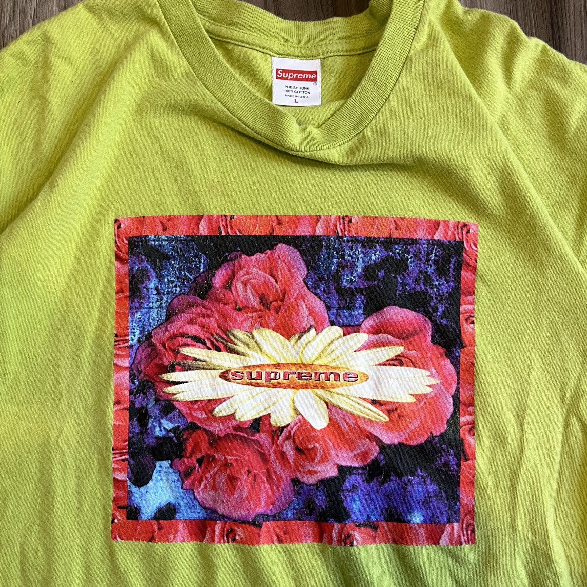 Supreme Long sleeve Supreme Bloom Lime Green Tee Size US L / EU 52-54 / 3 - 2 Thumbnail