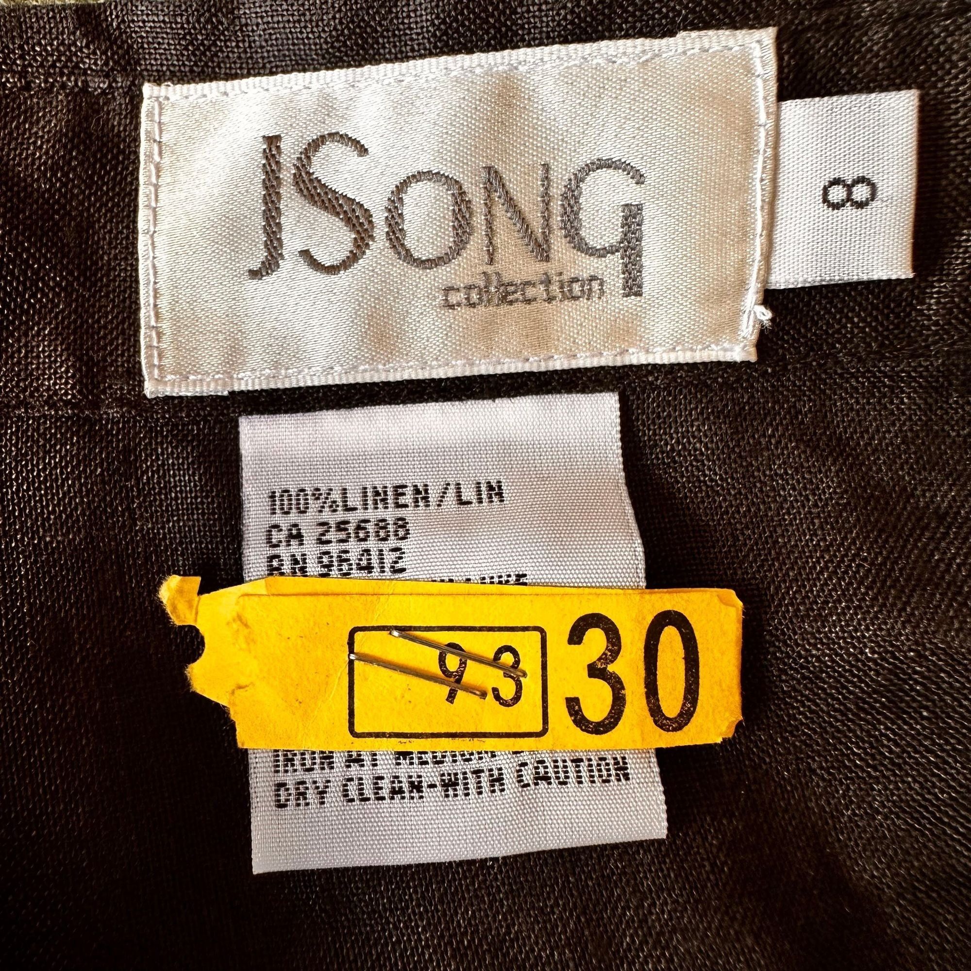 Designer × Vintage ViTG J Song Collection Blouse Size 8 Black Linen Semi Sheer Size M / US 6-8 / IT 42-44 - 12 Thumbnail