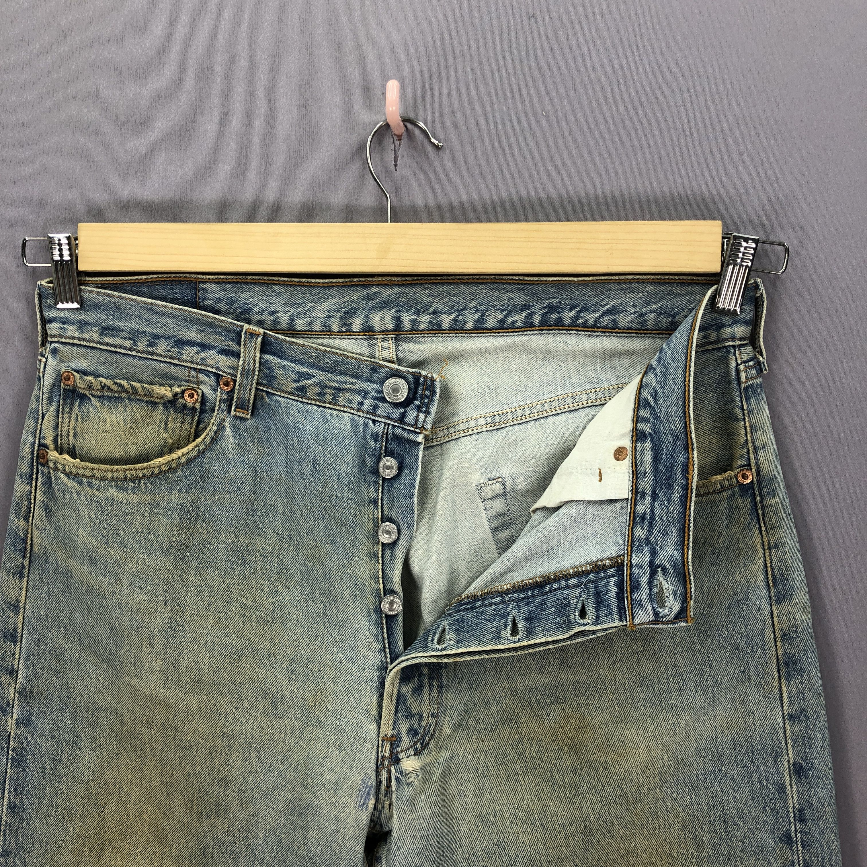 Levi's Vintage 90s Levis 501 Jeans Dirty Mud Levi's Faded Denim Size US 34 / EU 50 - 5 Thumbnail