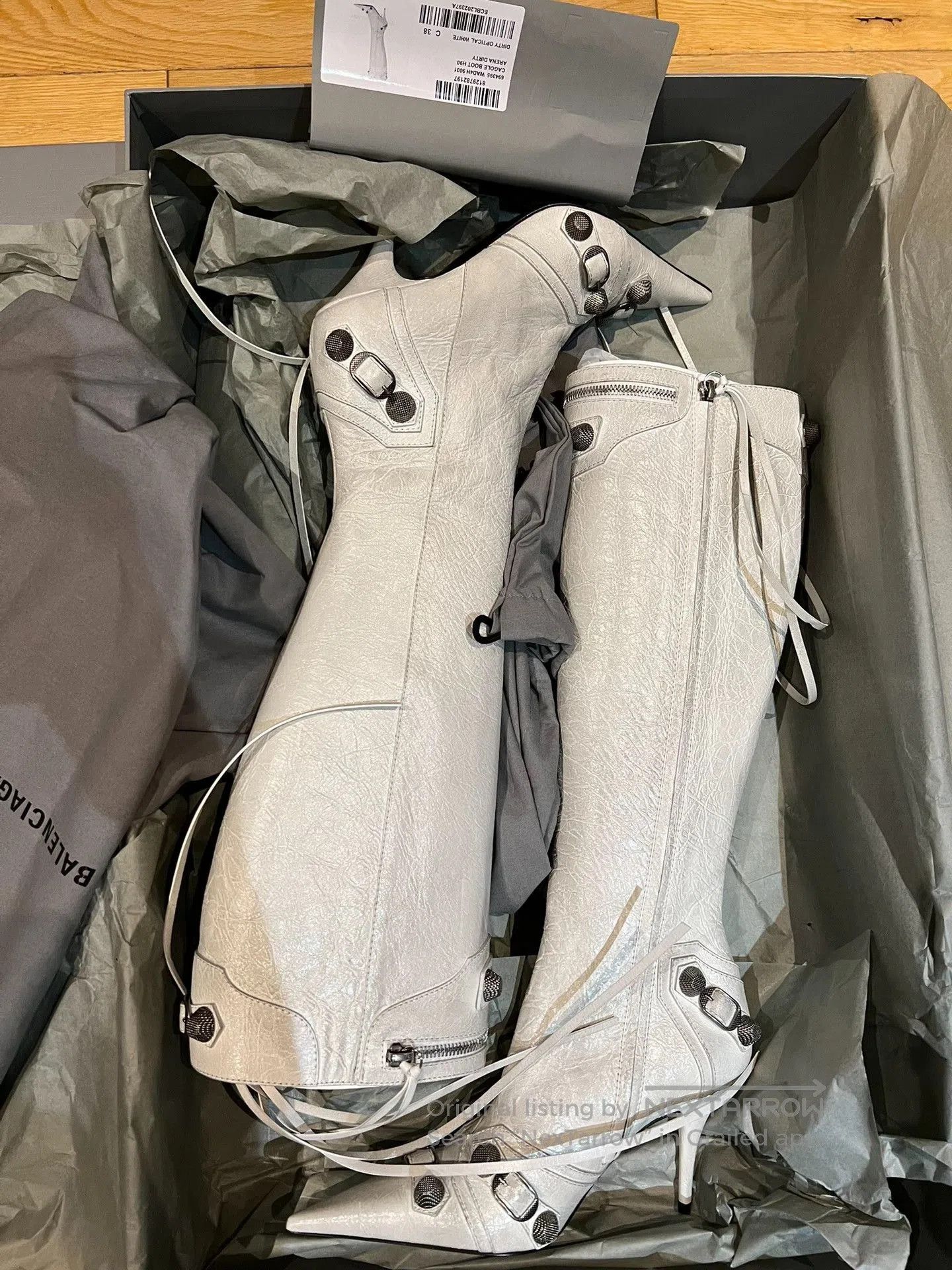 Balenciaga Balenciaga 2022 Runway White Motorcycle Boots. Size US 7 / IT 37 - 2 Thumbnail