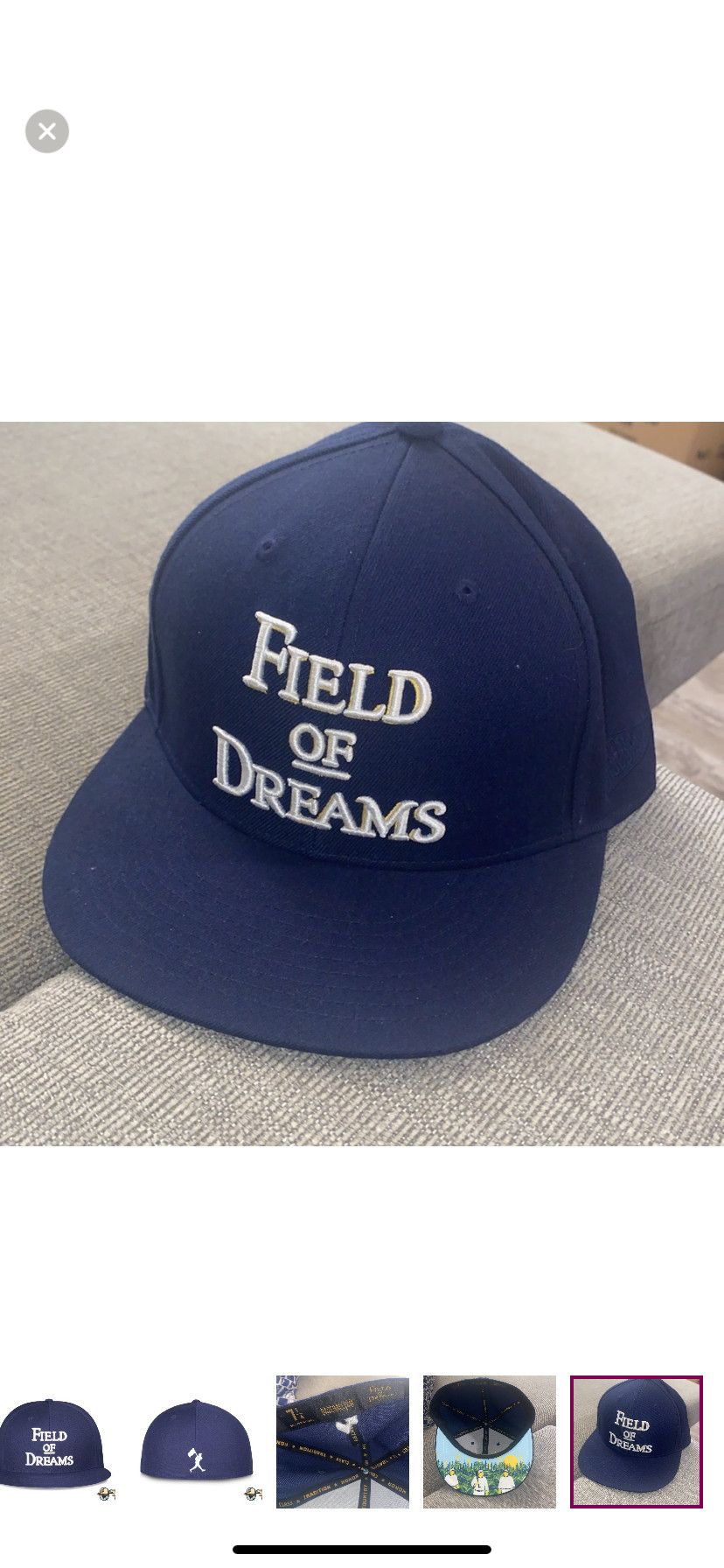 Other Field Of Dreams Logo Fitted Hat by Baseballism 7 1/4 Size ONE SIZE - 6 Thumbnail