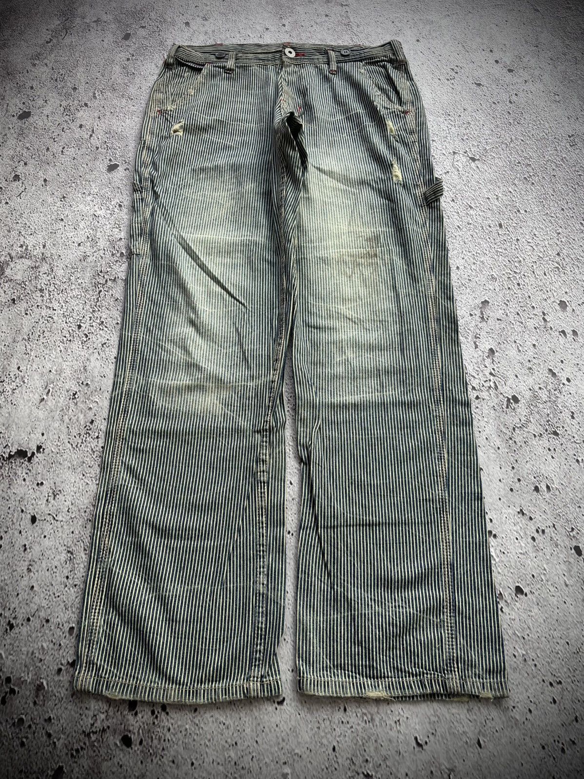 Hysteric Glamour 2000's Carpenter stripe Bootcut style Pants Size US 32 / EU 48 - 2 Thumbnail