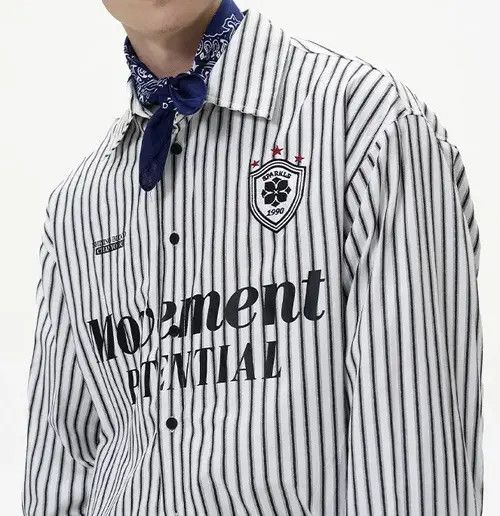 Japanese Brand Yoshiko x Fuji Blokecore retro movement striped shirt Size US XL / EU 56 / 4 - 4 Thumbnail