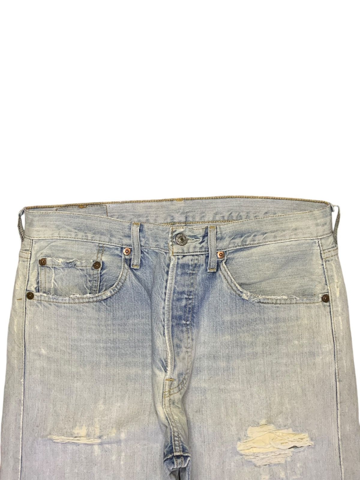 Levi's SALES🔥Vintage 90s Levis 501 Faded Wash Ripped Loose Jeans Size US 32 / EU 48 - 4 Thumbnail