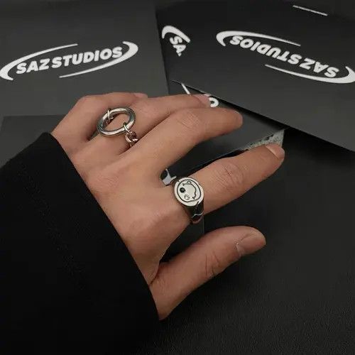 Designer Retro punk rings Size ONE SIZE - 1 Thumbnail