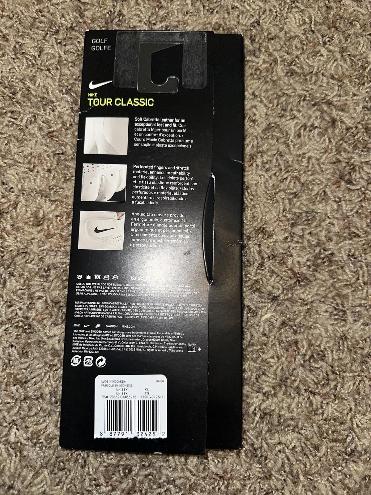 Nike Nike Tour Classic Men’s Regular White Right Golf Glove New Size ONE SIZE - 5 Thumbnail