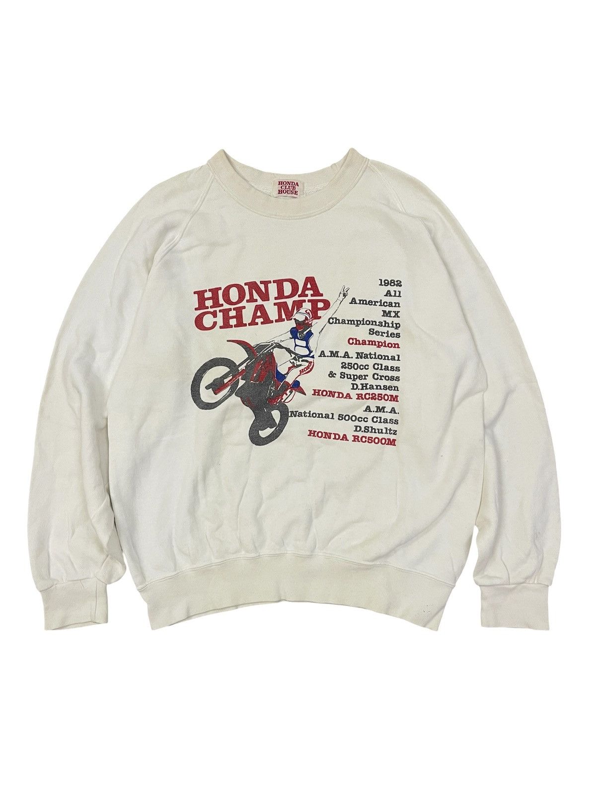 Honda Golden era 80s HONDA Champ MX dirt bike crewneck pullover Size US M / EU 48-50 / 2 - 1 Thumbnail