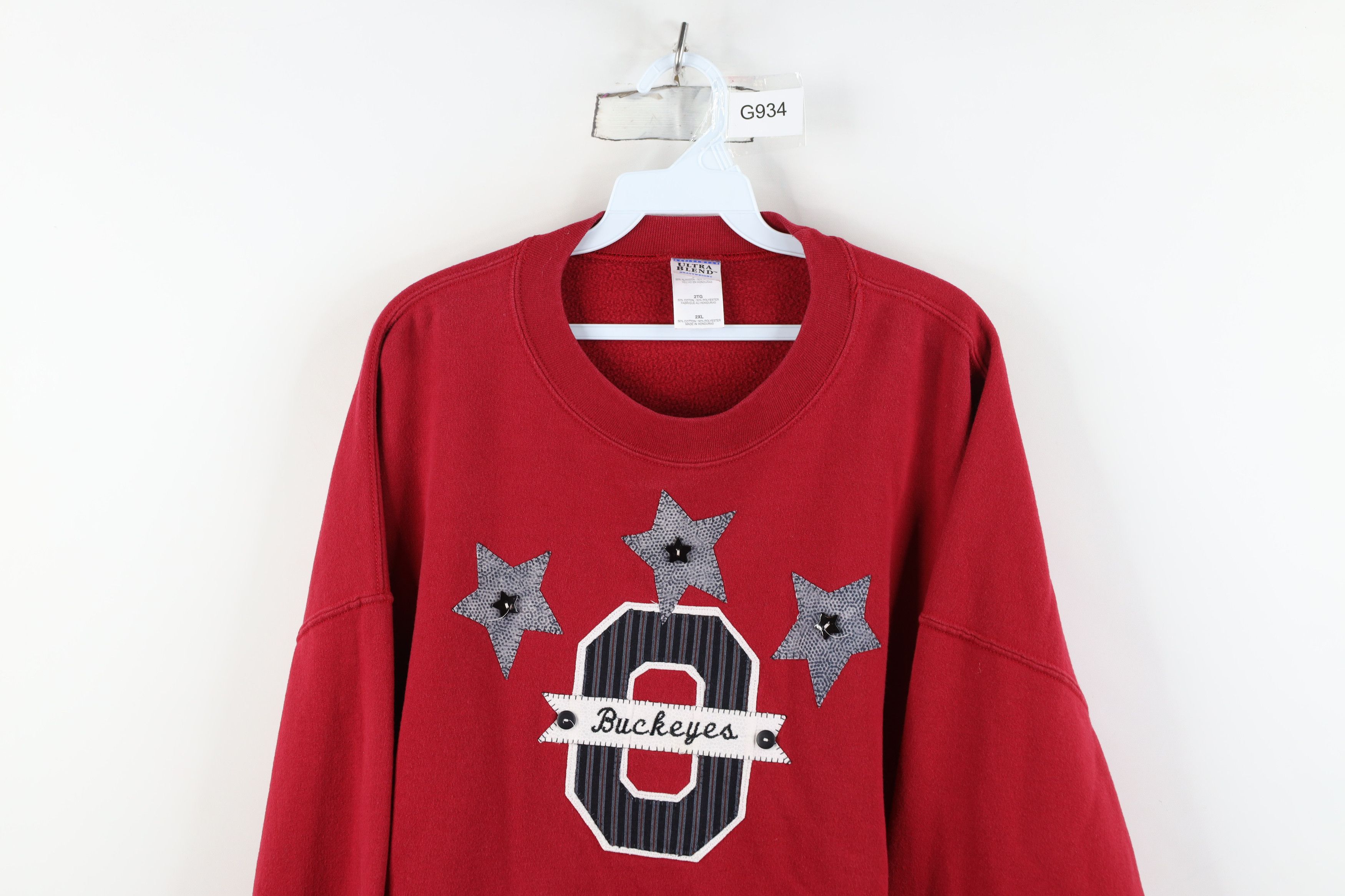 Vintage Vintage 90s Patch Ohio State University Football Sweatshirt Size XXL / US 16-18 / IT 52-54 - 2 Thumbnail
