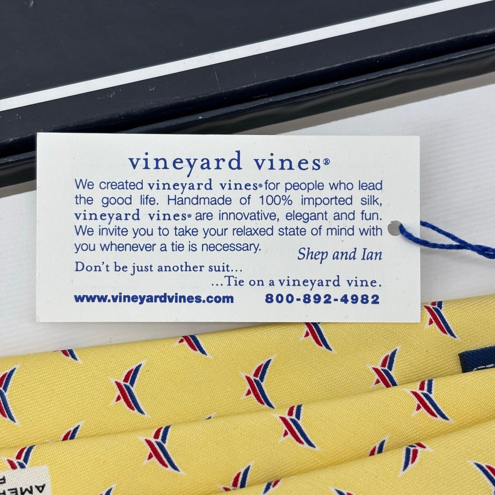 Vineyard Vines Vineyard Vines Mens Neck Tie American Energy Yellow Silk USA Size ONE SIZE - 5 Thumbnail