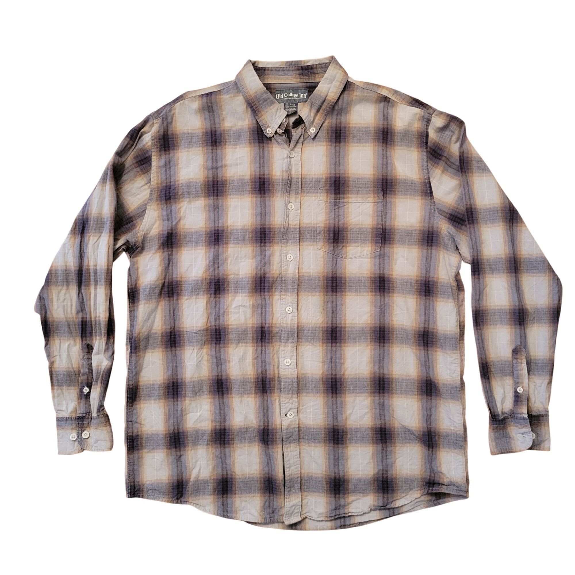 Vintage Old College Inn XL Plaid Button Up Shirt Long Sleeve Cotton Size US XL / EU 56 / 4 - 1 Thumbnail