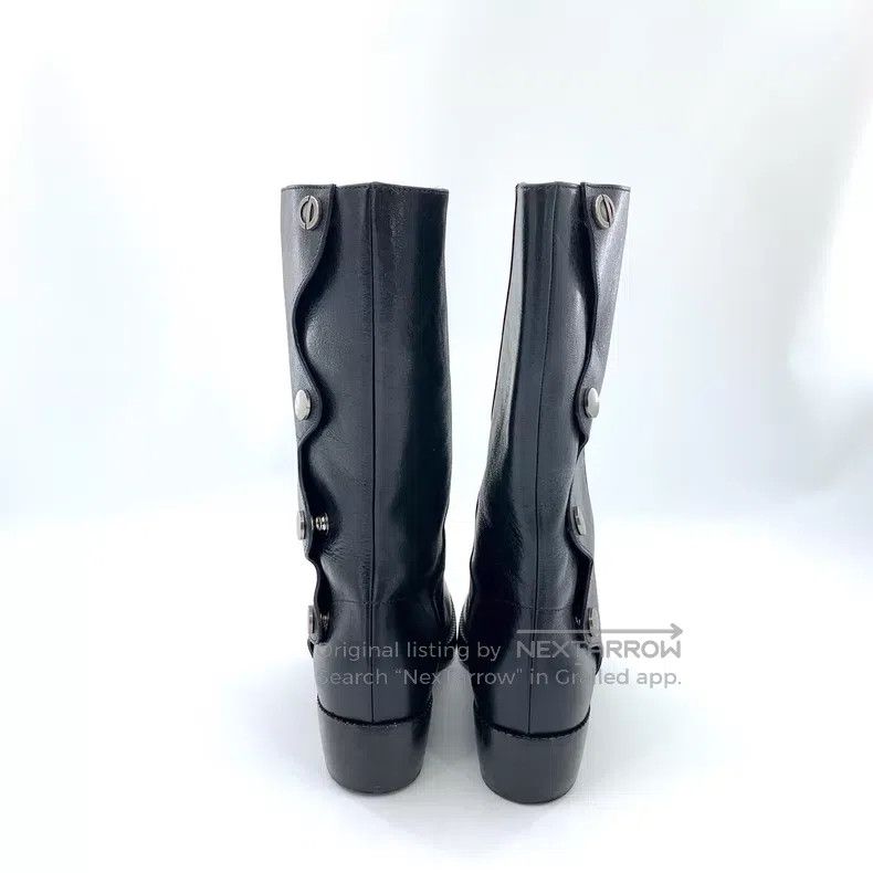Dior Dior Black leather round toe hidden buckle design casual f Size US 7.5 / IT 37.5 - 4 Thumbnail