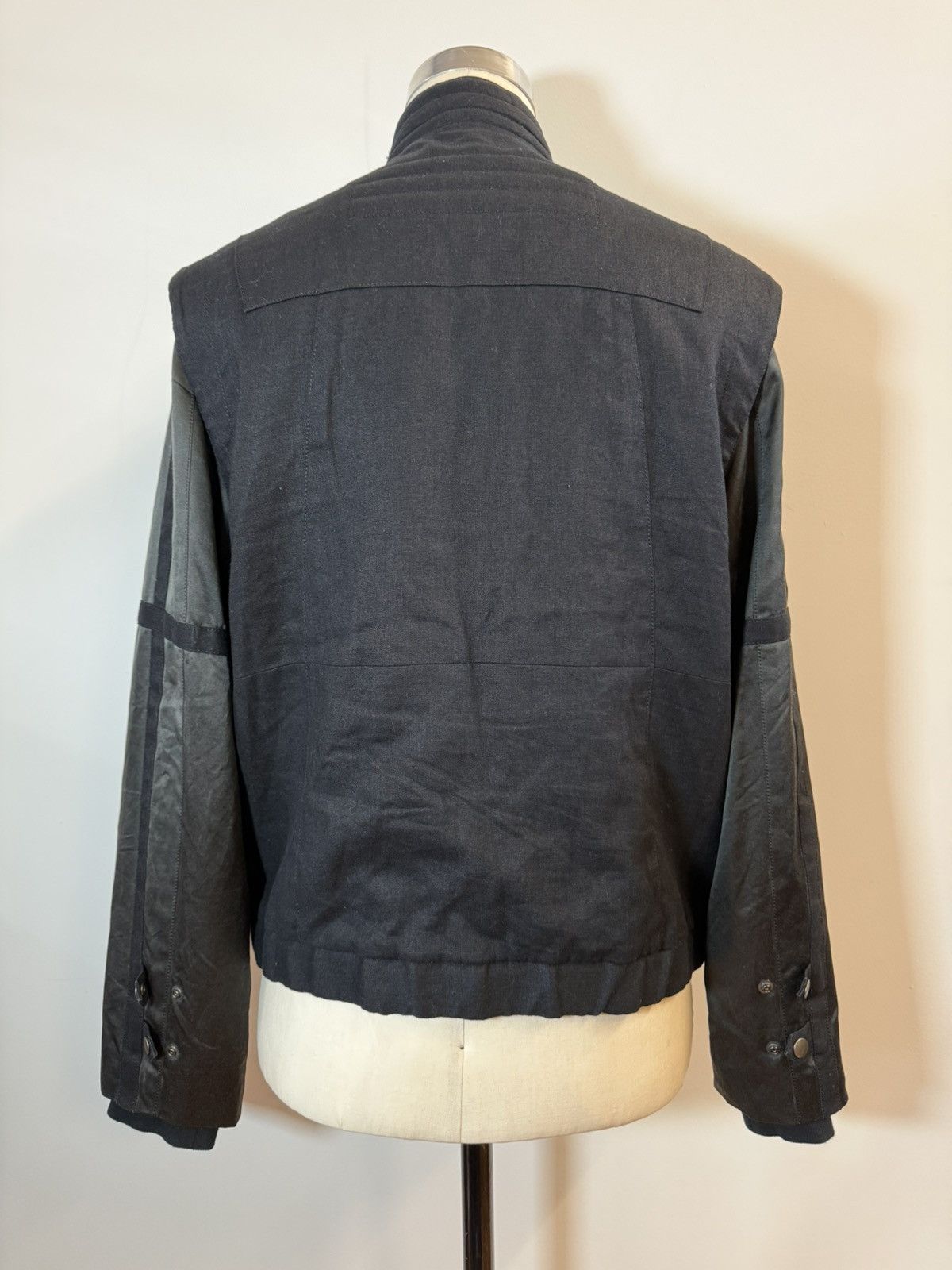 Japanese Brand Hiro Sawatari Linen Moto Bomber Jacket — Made in Japan Size US L / EU 52-54 / 3 - 3 Thumbnail
