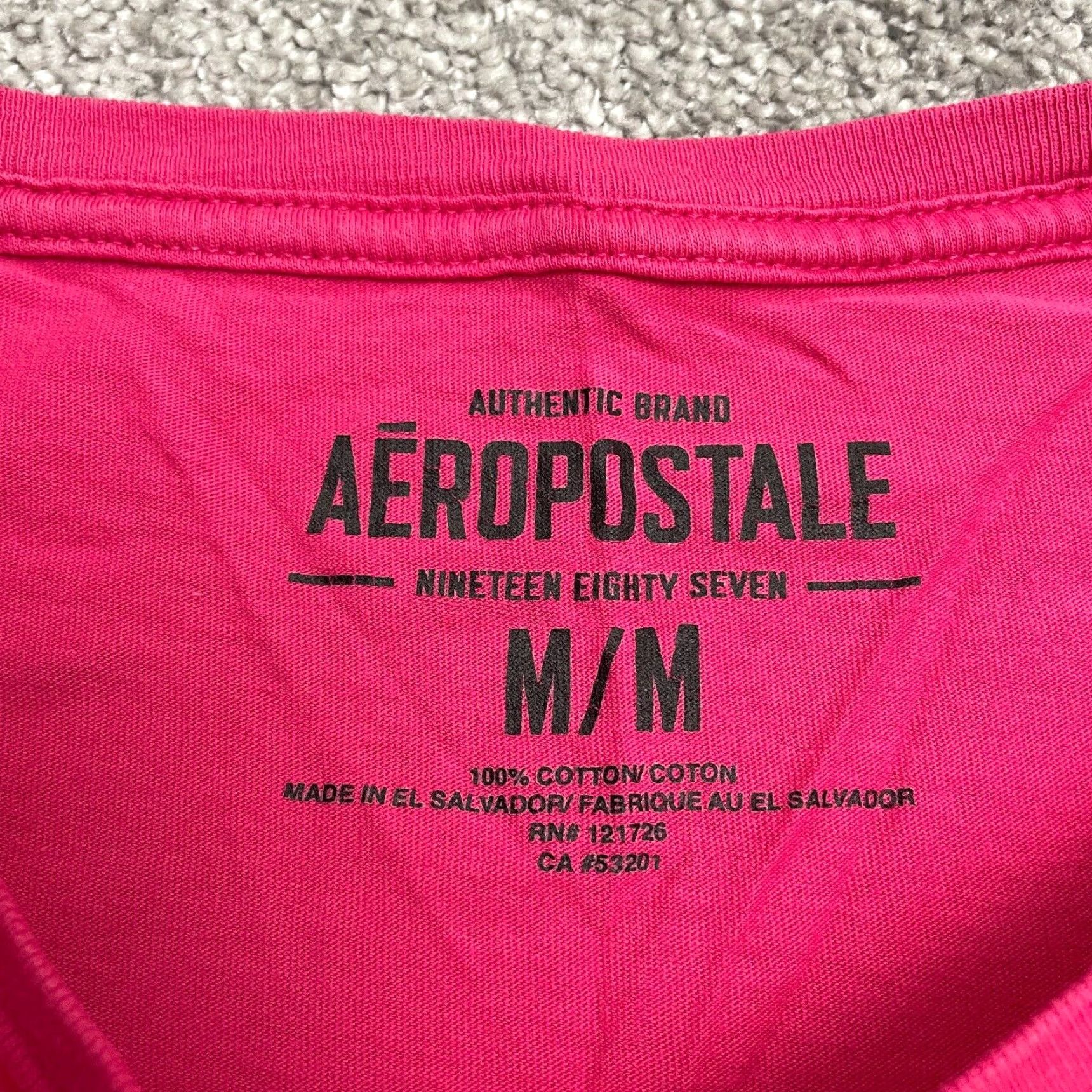 Aeropostale VINTAGE Aeropostale Graphic Band Tee Womens M Pink Round Neck Short Sleeve 80s Music Skull Casual Shirt Size 32" / US 10 / IT 46 - 5 Thumbnail