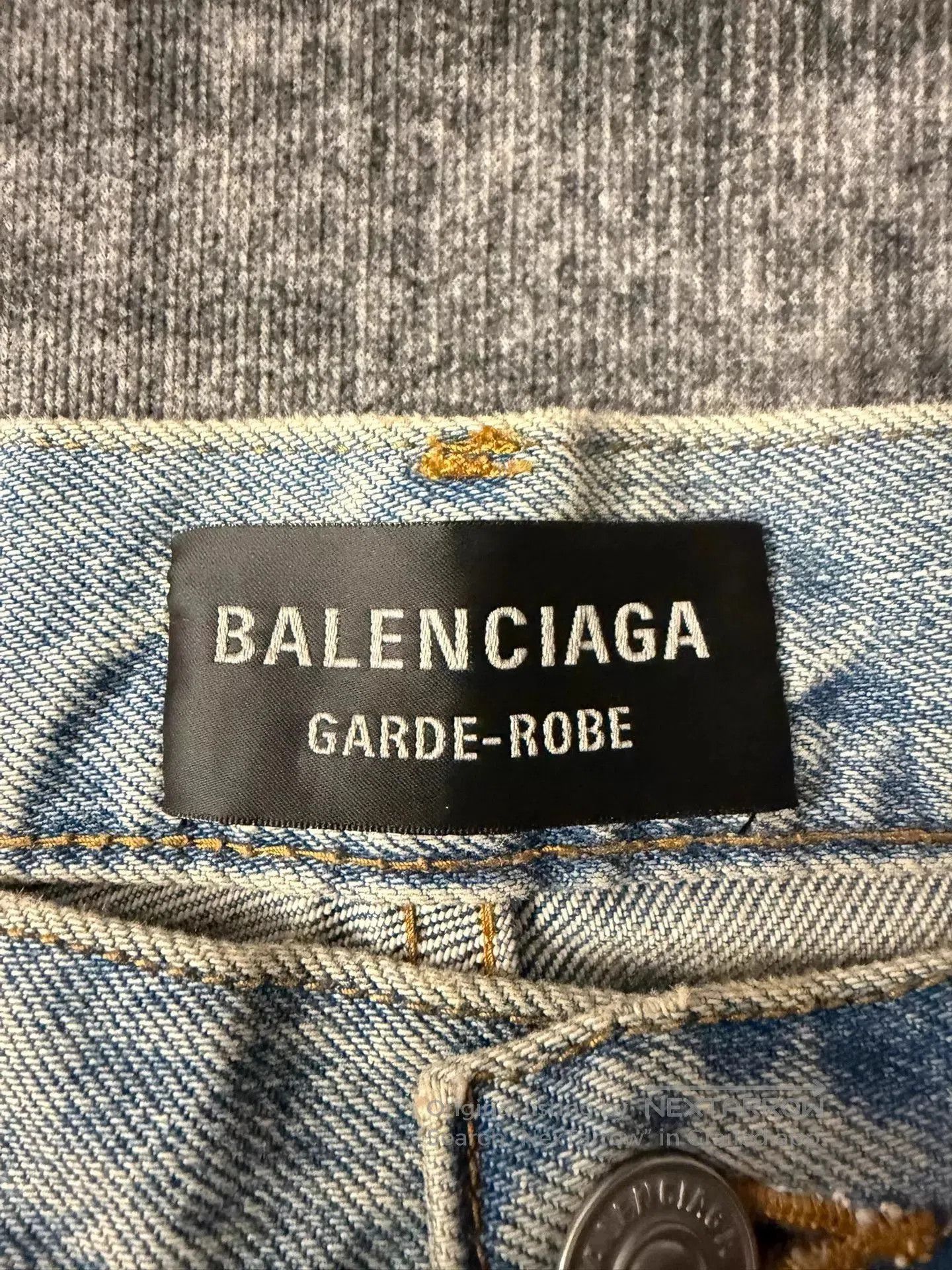 Balenciaga Blue Denim Wide-Leg Pants Size 26. Size US 26 / EU 42 - 4 Thumbnail