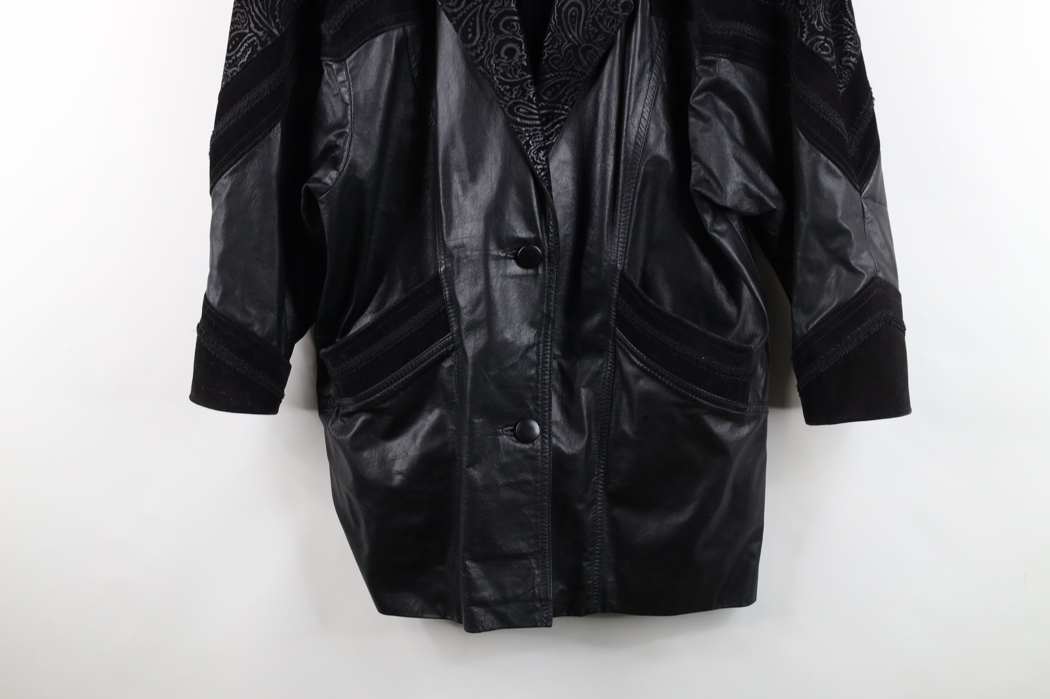 Vintage Vintage 90s Streetwear Gothic Distressed Leather Jacket Size S / US 4 / IT 40 - 3 Thumbnail