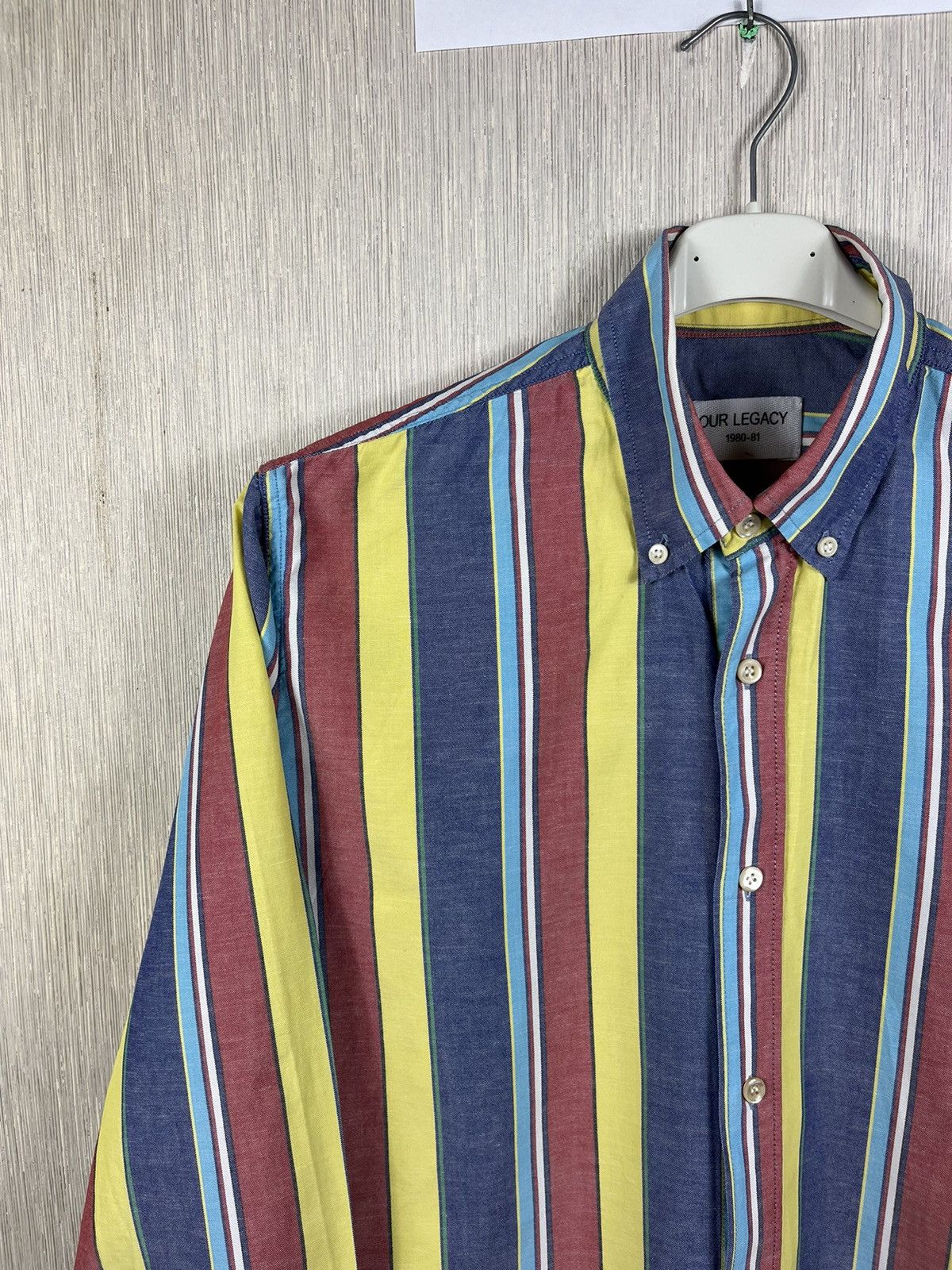 Acne Studios × Our Legacy Our Legacy 1980-81 Panama Lino linen striped nerd shirt y2k Size US M / EU 48-50 / 2 - 4 Thumbnail