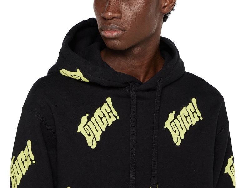 Gucci oc11z526 Embroidered Cotton Jersey Sweatshirt Hoodies Black Size US XXL / EU 58 / 5 - 5 Thumbnail