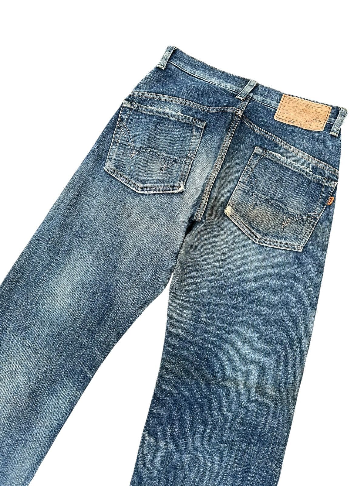 Kapital Vintage Edwin 505 Half Selvedge Distressed Dirty Denim Jeans Size US 30 / EU 46 - 11 Thumbnail