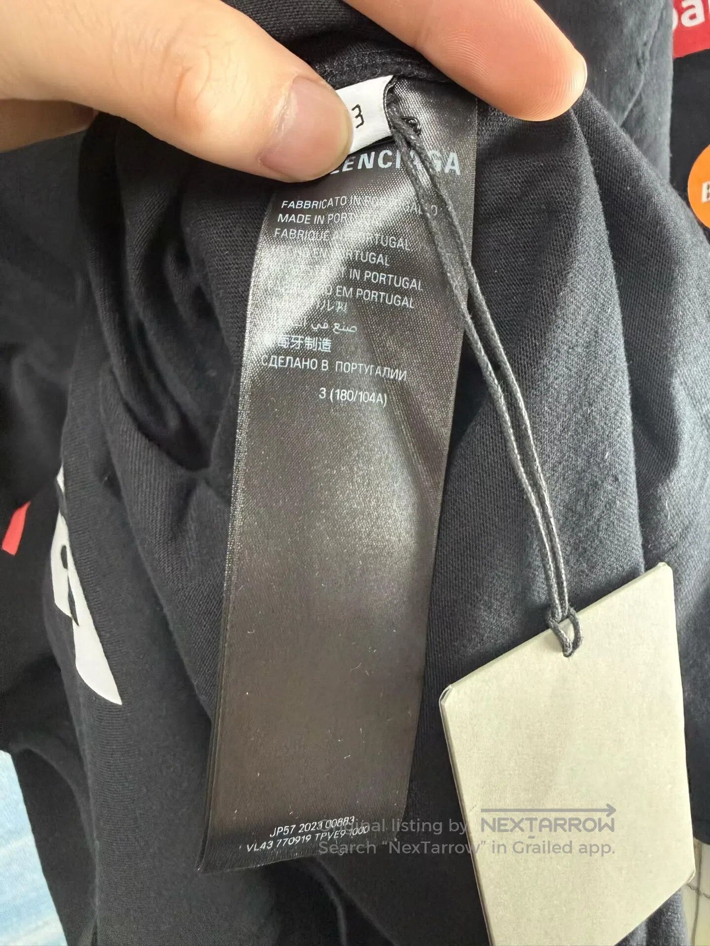 Balenciaga Balenciaga Black Letter Logo Racing Short Sleeve| Size US L / EU 52-54 / 3 - 4 Thumbnail