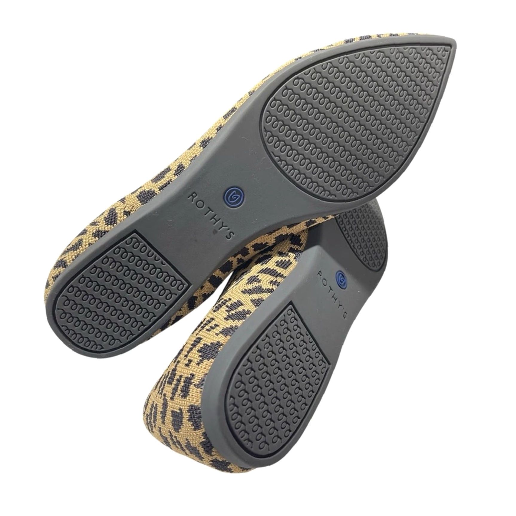 Rothy's Animal Print Pointed Flat Size 7 Leopard Cheetah Women Slip On Tan Shoes Flat Shoes Womens