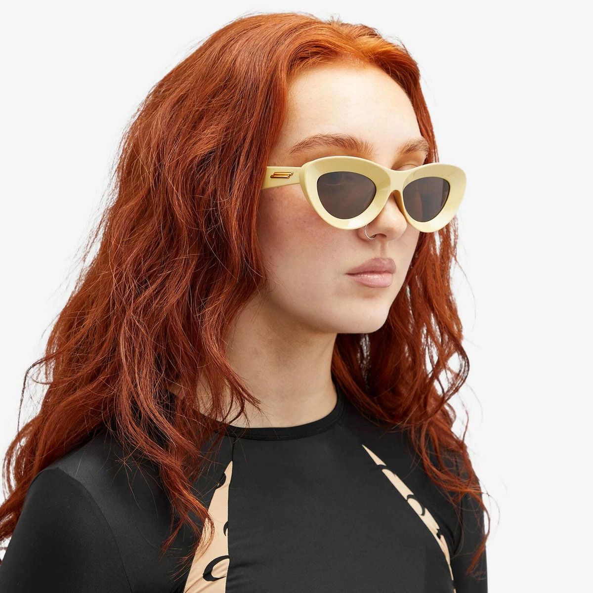 Bottega Veneta Yellow BV1325S Injection Cat Eye Sunglasses Size ONE SIZE - 5 Thumbnail