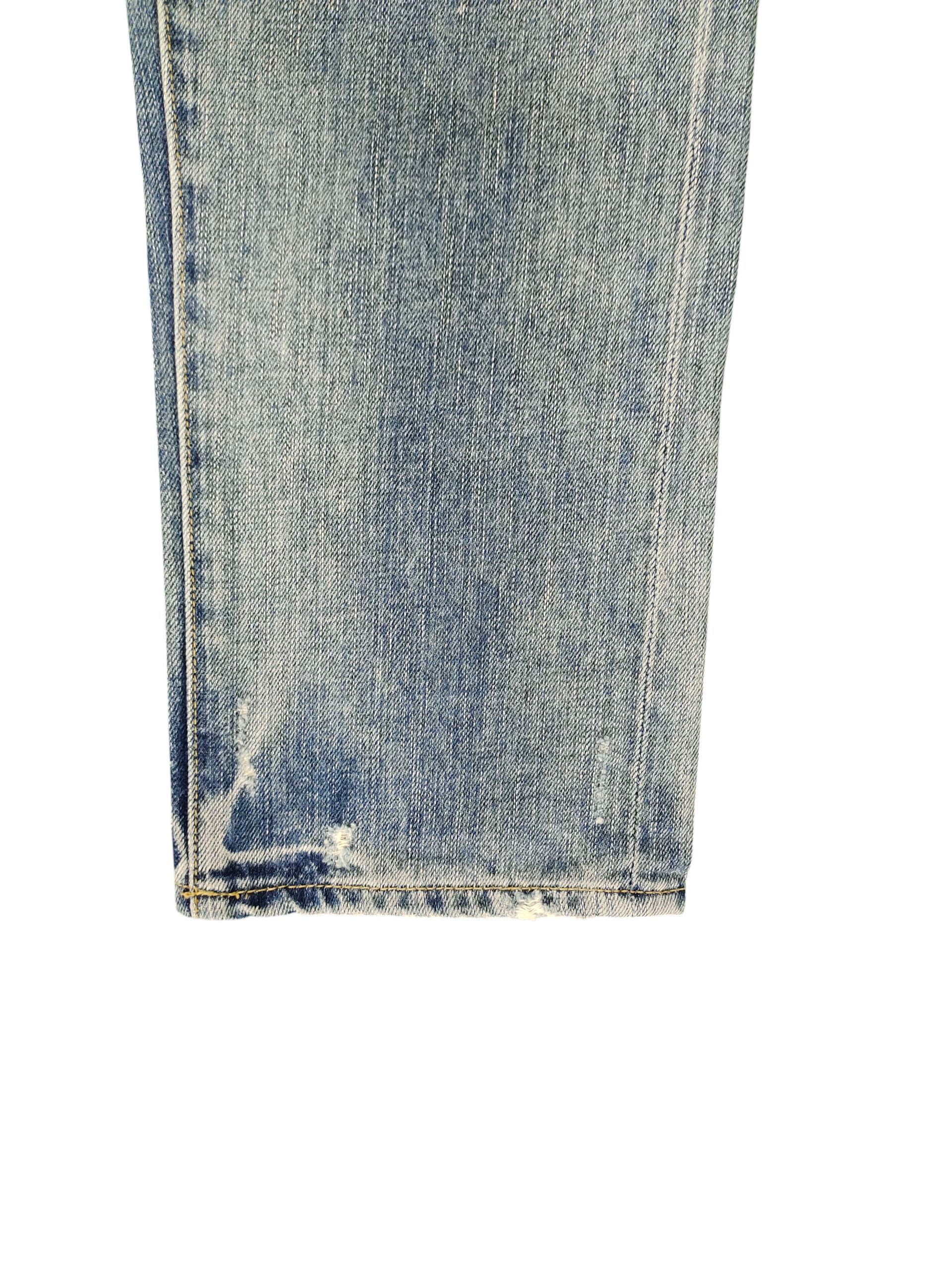 American Eagle Outfitters Vintage American Eagle Clawmark Distress Faded Denim Jeans Size US 30 / EU 46 - 6 Thumbnail