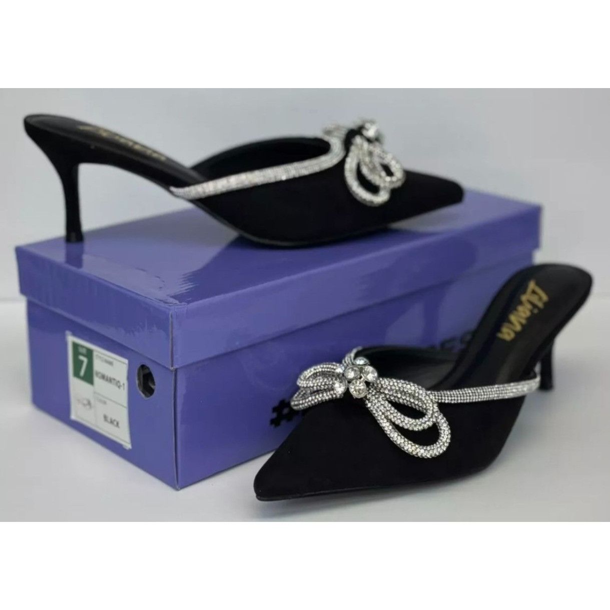 Other LILIANA / Romantiq 1 / Black / Rhinestone / Bow / Embellishe Size US 11 / IT 41 - 7 Thumbnail