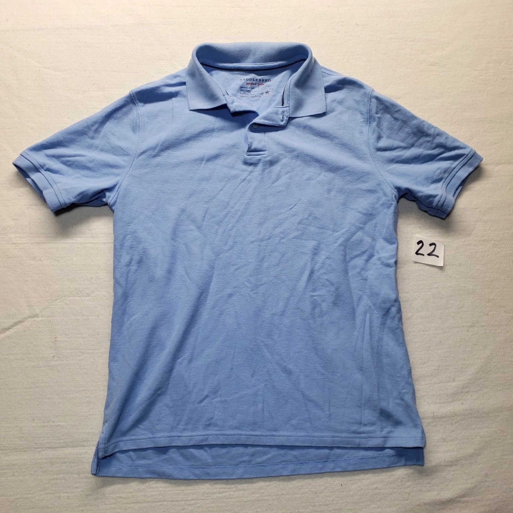 Vintage Saddlebred Polo Shirt Blue Solid Short Sleeve Adult Men M Casual Shirt Polo Shirt Mens Size US M / EU 48-50 / 2 - 2 Thumbnail