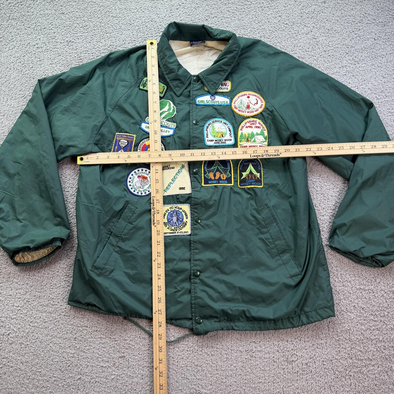 Other Vintage 90s Girl Scouts Patch Covered Green Windbreaker XL Size US XL / EU 56 / 4 - 3 Thumbnail